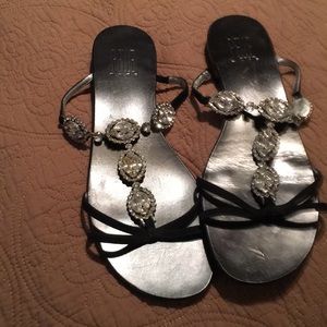 Black Rhinestone Sandaks